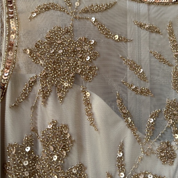 Parker Black label Florence beaded dress in Rosaline champagne nude color - Picture 6 of 10